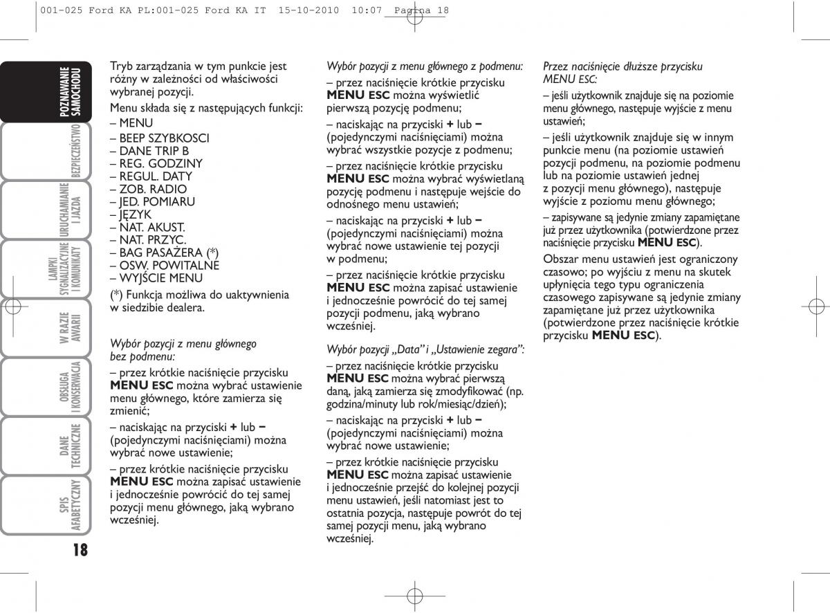 manual  Ford Ka II 2 instrukcja / page 35