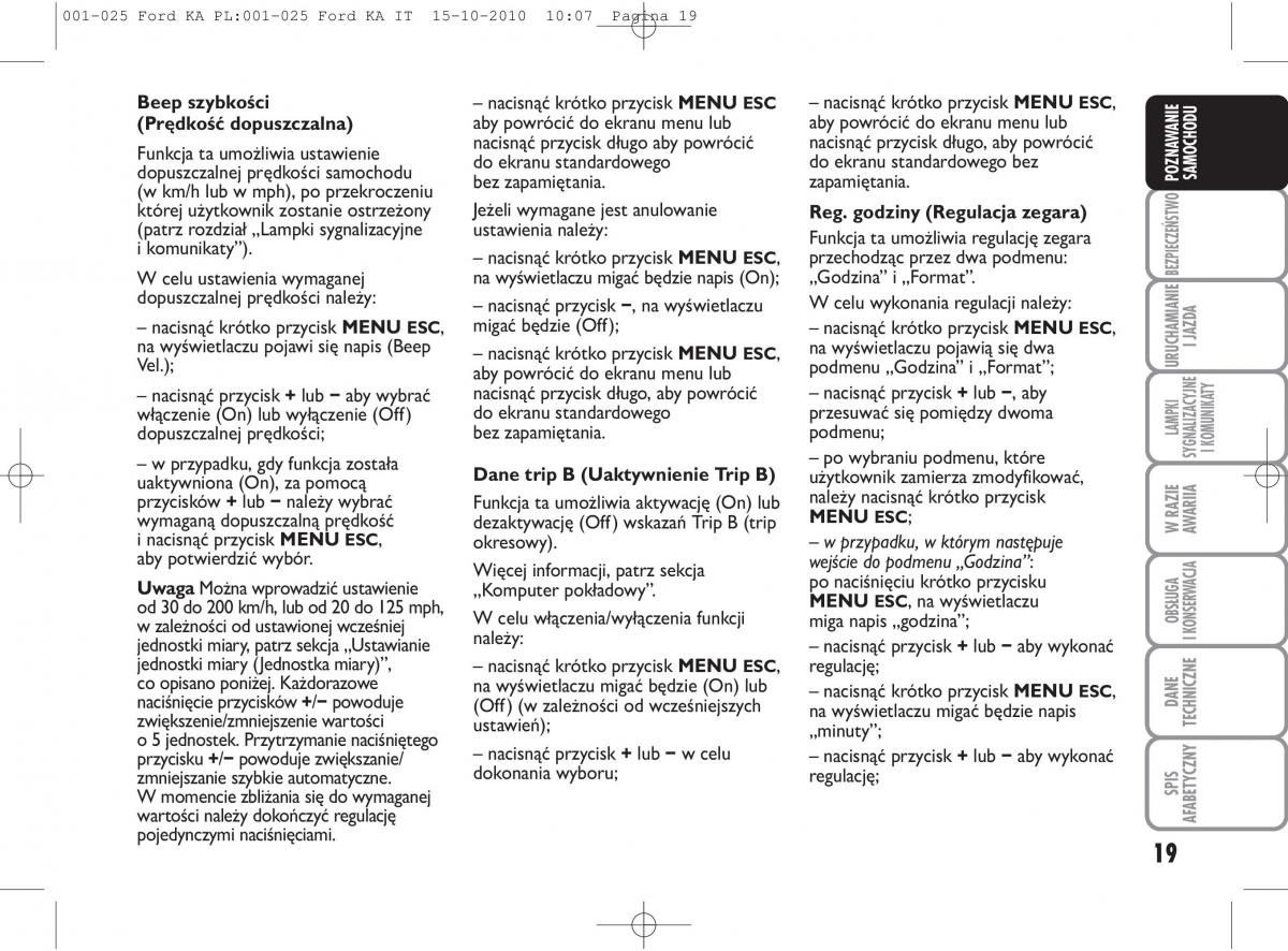 manual  Ford Ka II 2 instrukcja / page 36