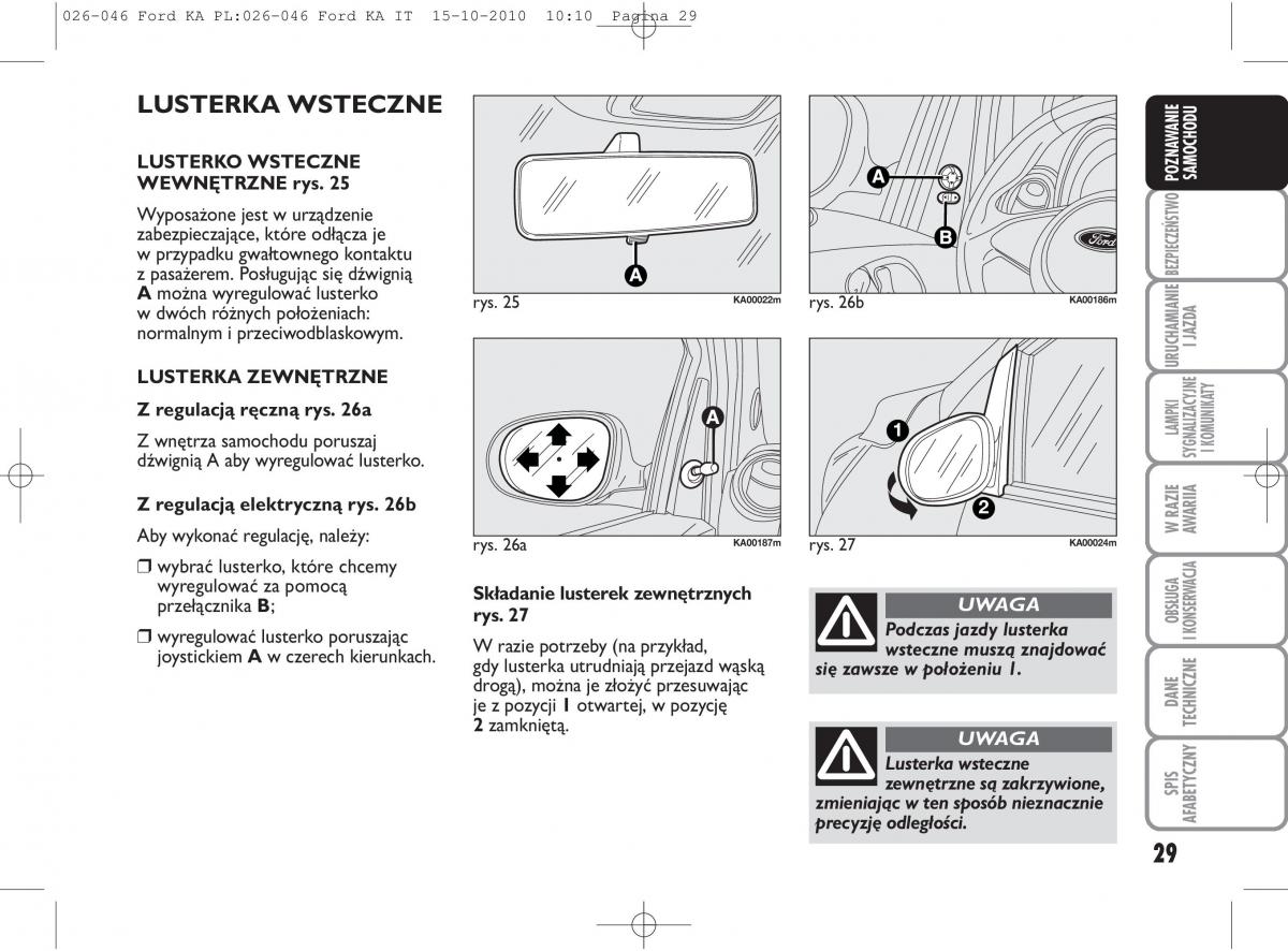 manual  Ford Ka II 2 instrukcja / page 46