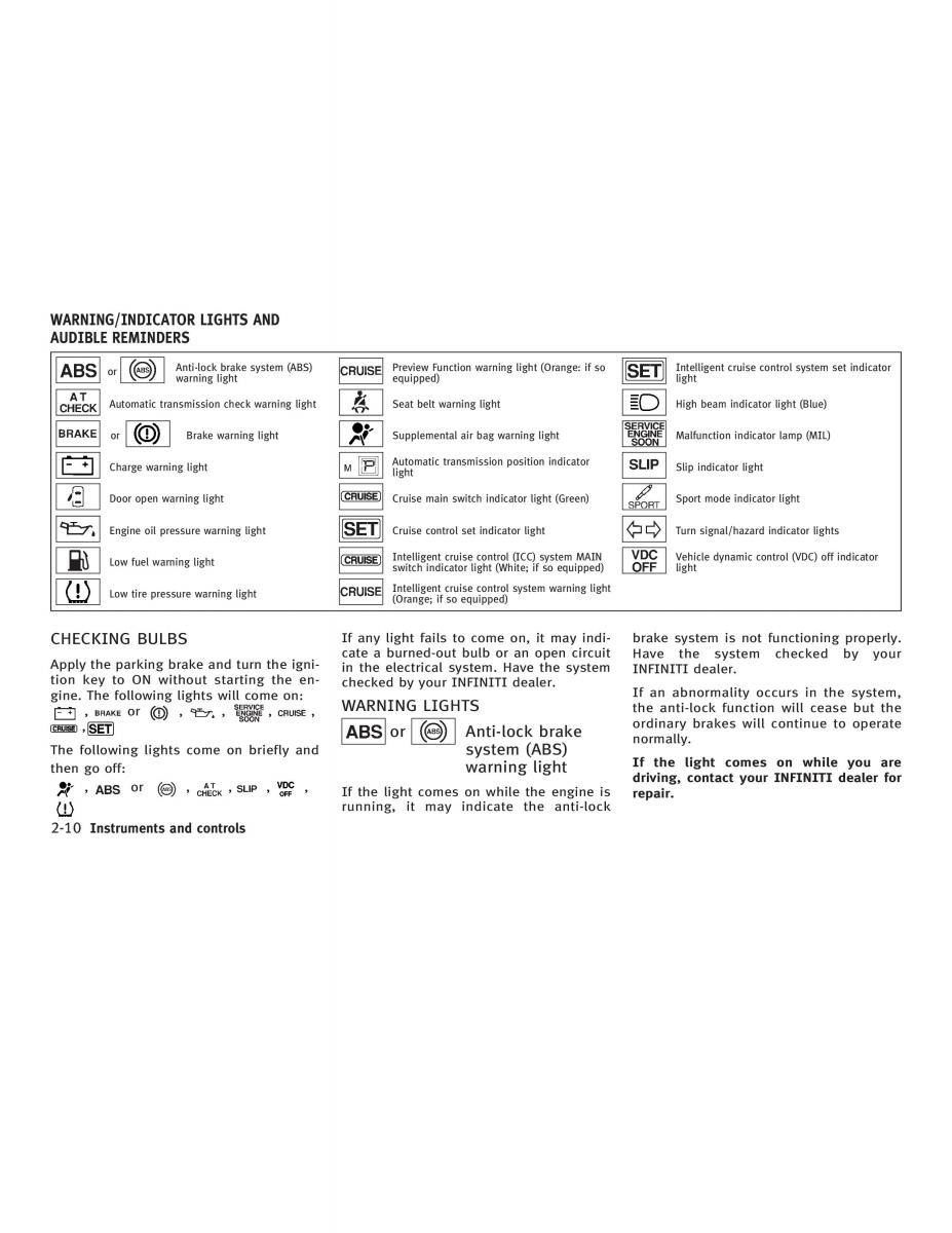 Infiniti Q45 III 3 owners manual / page 68