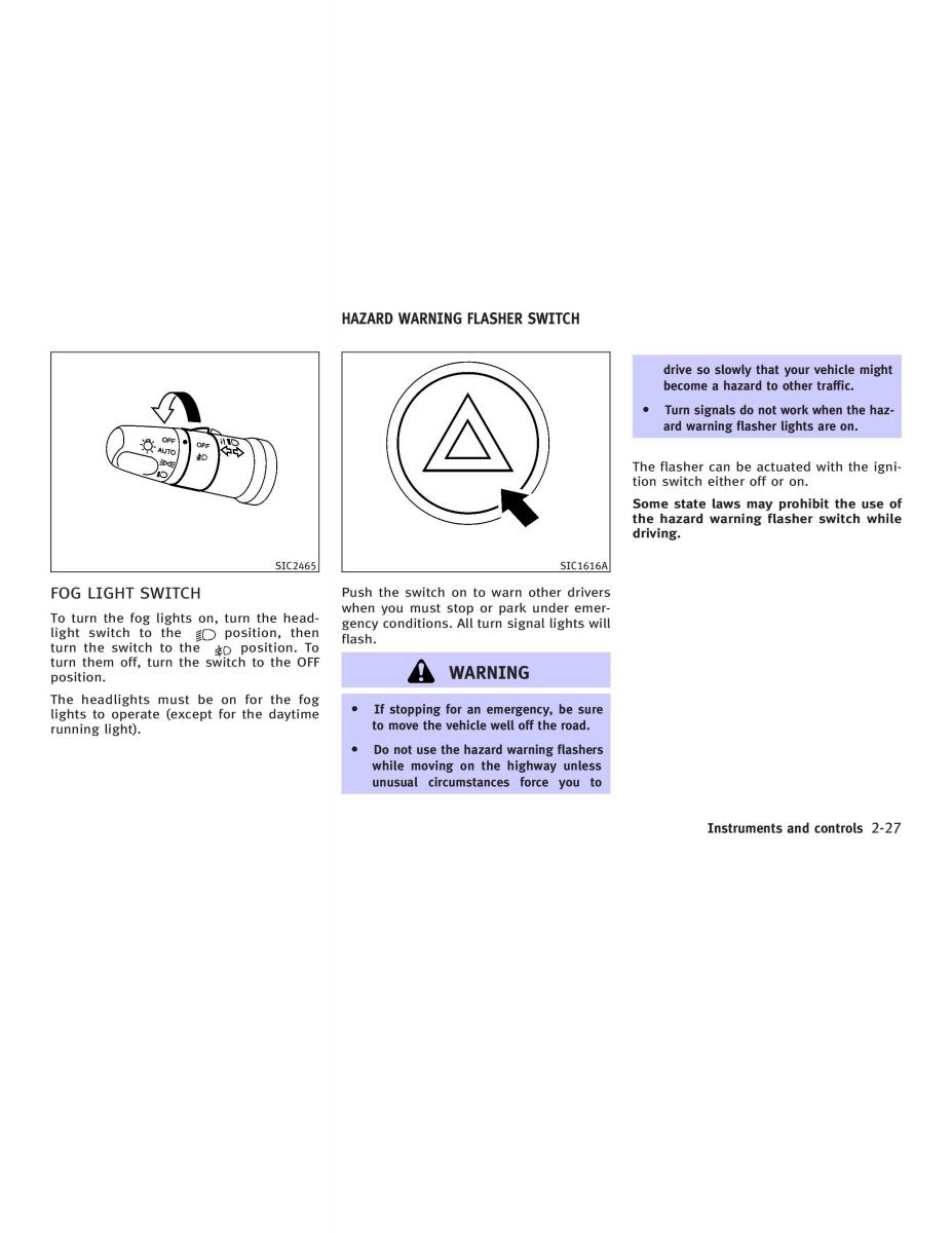 Infiniti Q45 III 3 owners manual / page 85