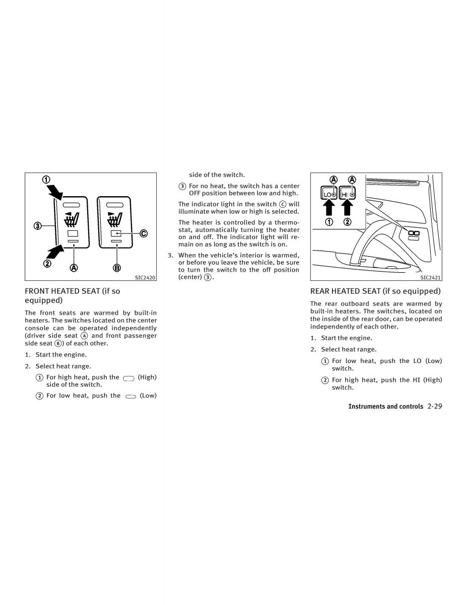 Infiniti Q45 III 3 owners manual / page 87