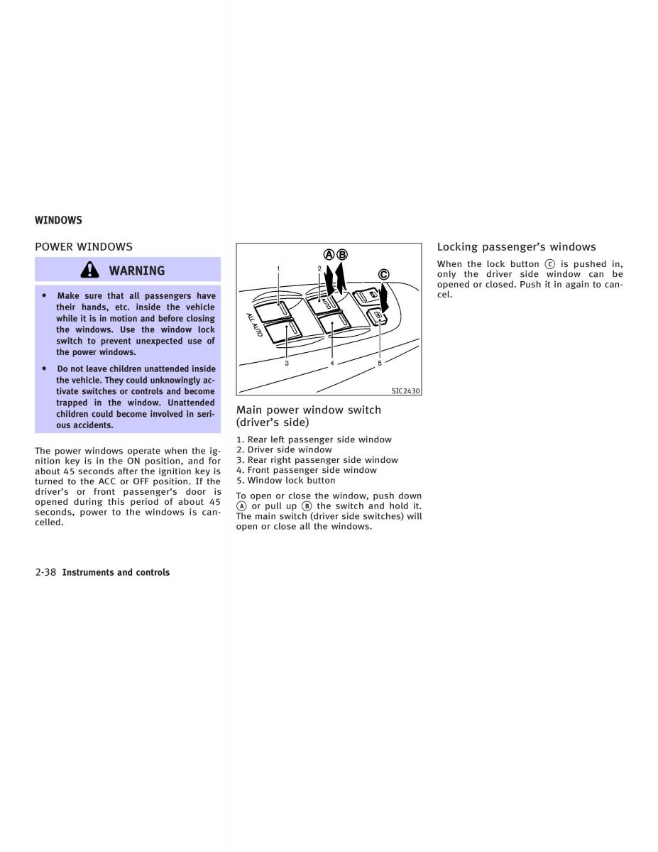 Infiniti Q45 III 3 owners manual / page 96