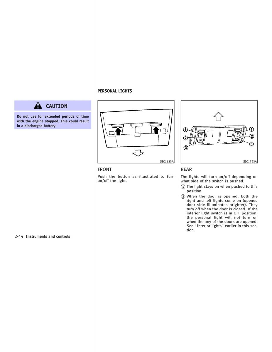 Infiniti Q45 III 3 owners manual / page 102