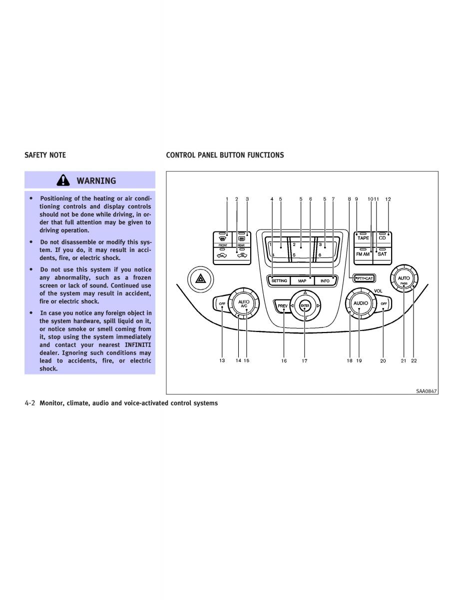 Infiniti Q45 III 3 owners manual / page 134