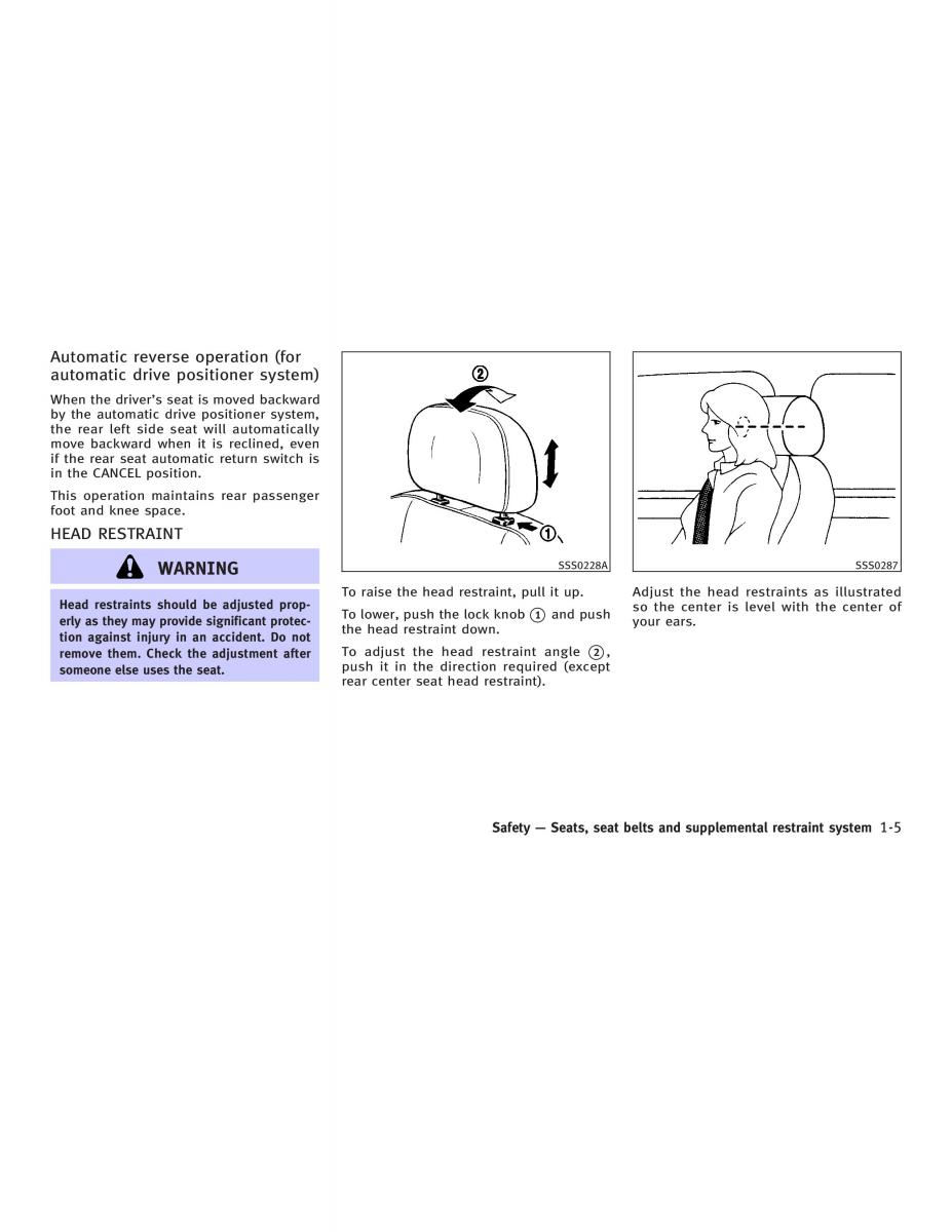 Infiniti Q45 III 3 owners manual / page 15