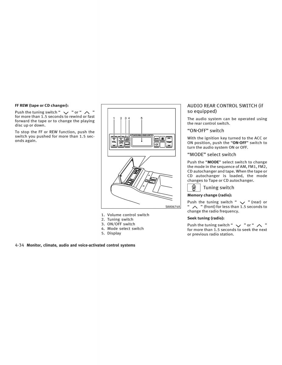 Infiniti Q45 III 3 owners manual / page 166