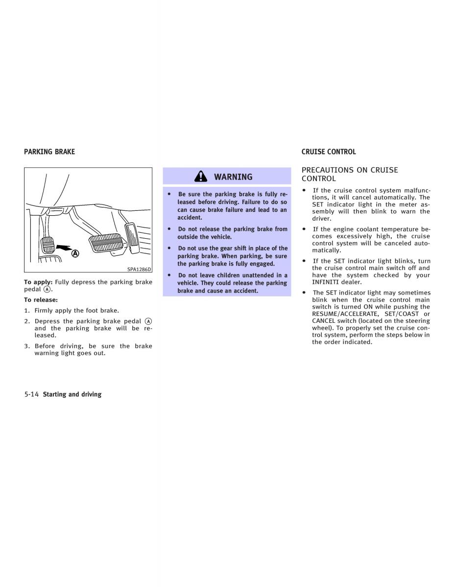 Infiniti Q45 III 3 owners manual / page 196