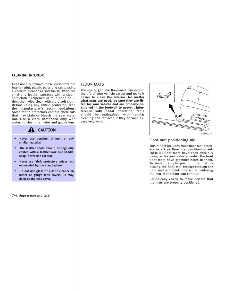 Infiniti Q45 III 3 owners manual / page 250