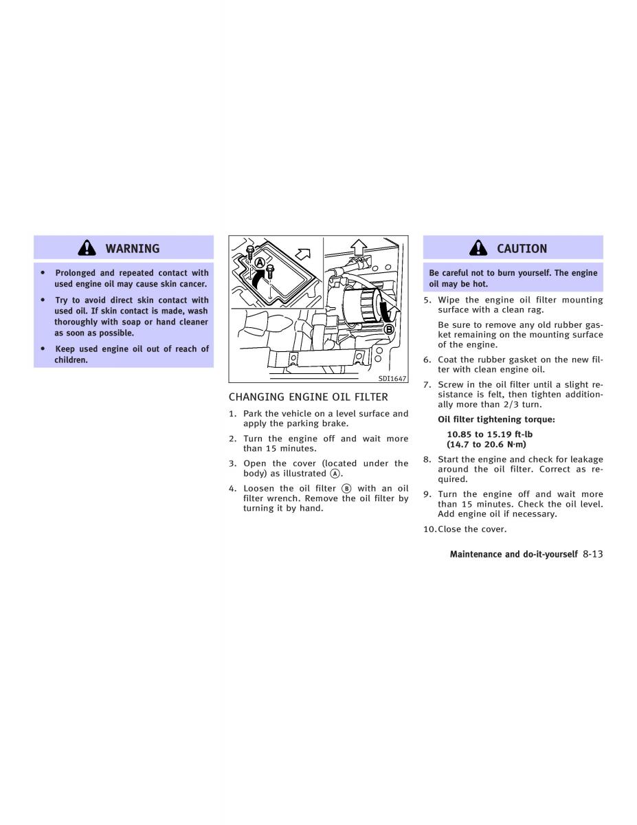 Infiniti Q45 III 3 owners manual / page 265