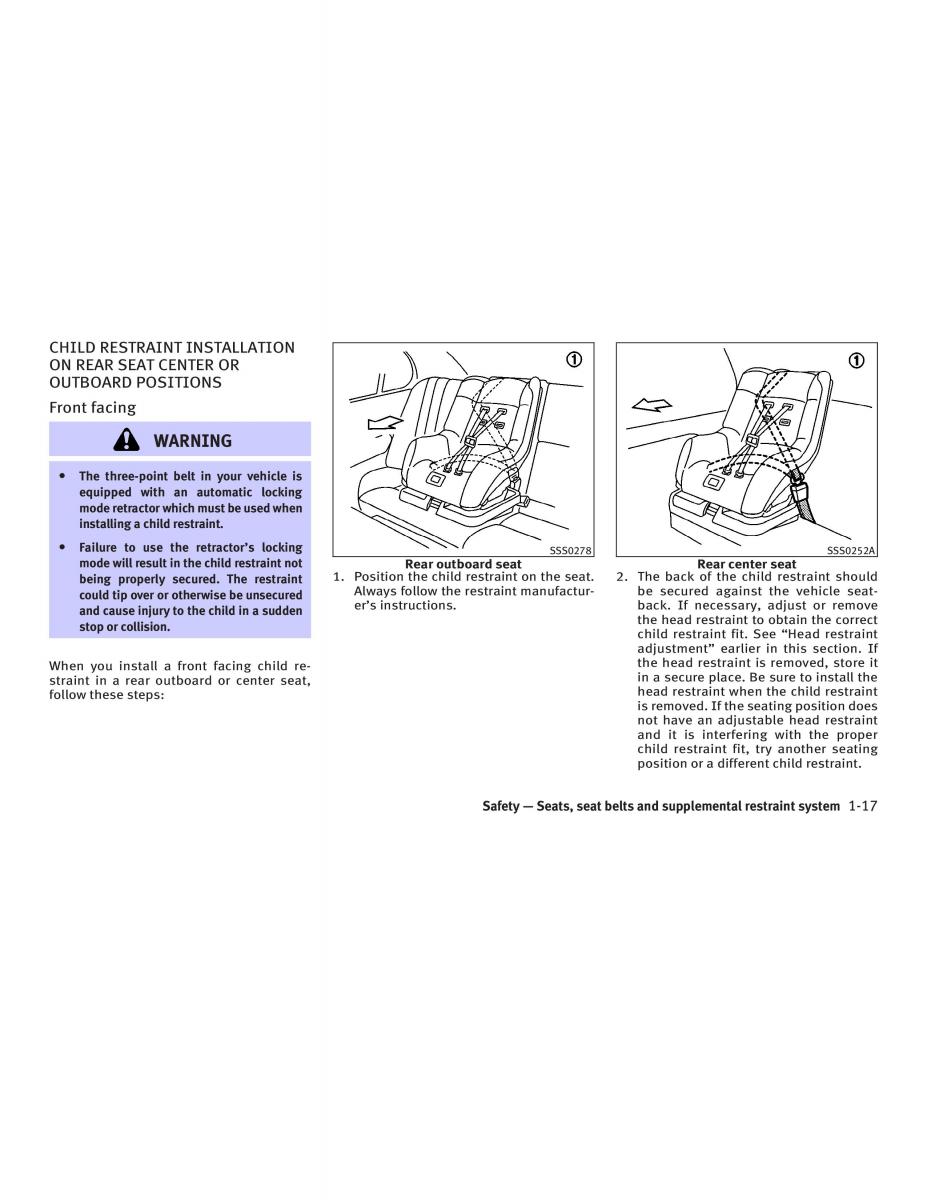 Infiniti Q45 III 3 owners manual / page 27