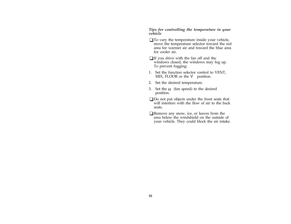 Ford Probe II 2 owners manual / page 55