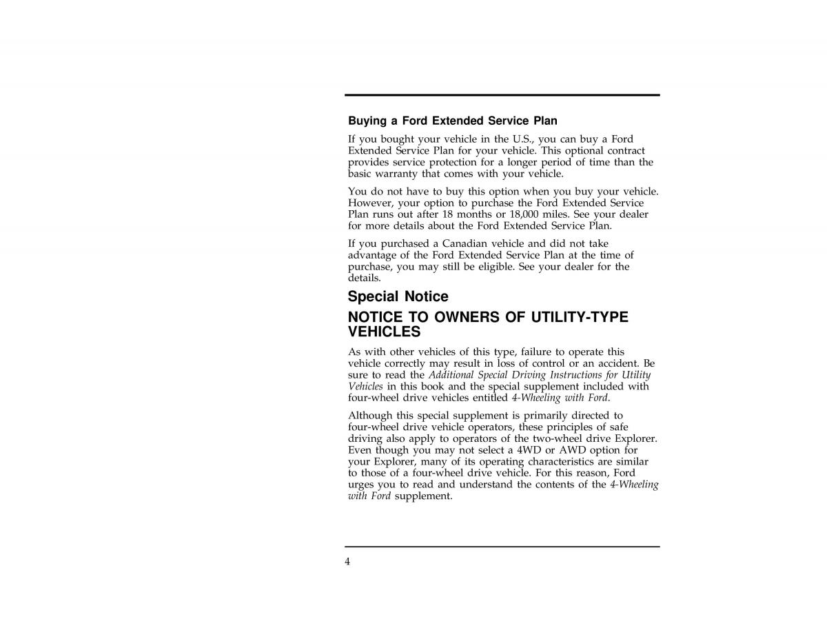 Ford Probe II 2 owners manual / page 7