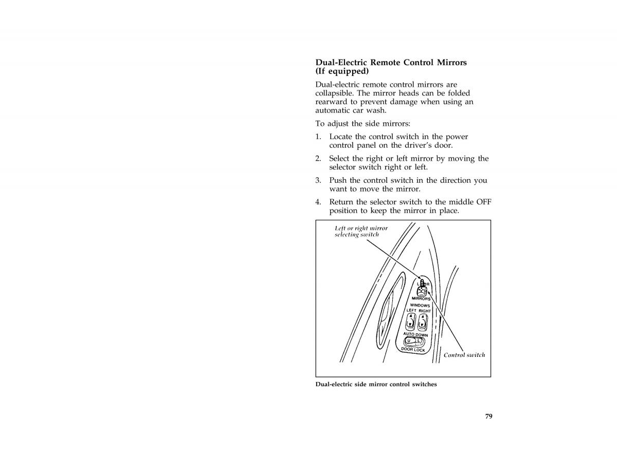 Ford Probe II 2 owners manual / page 82