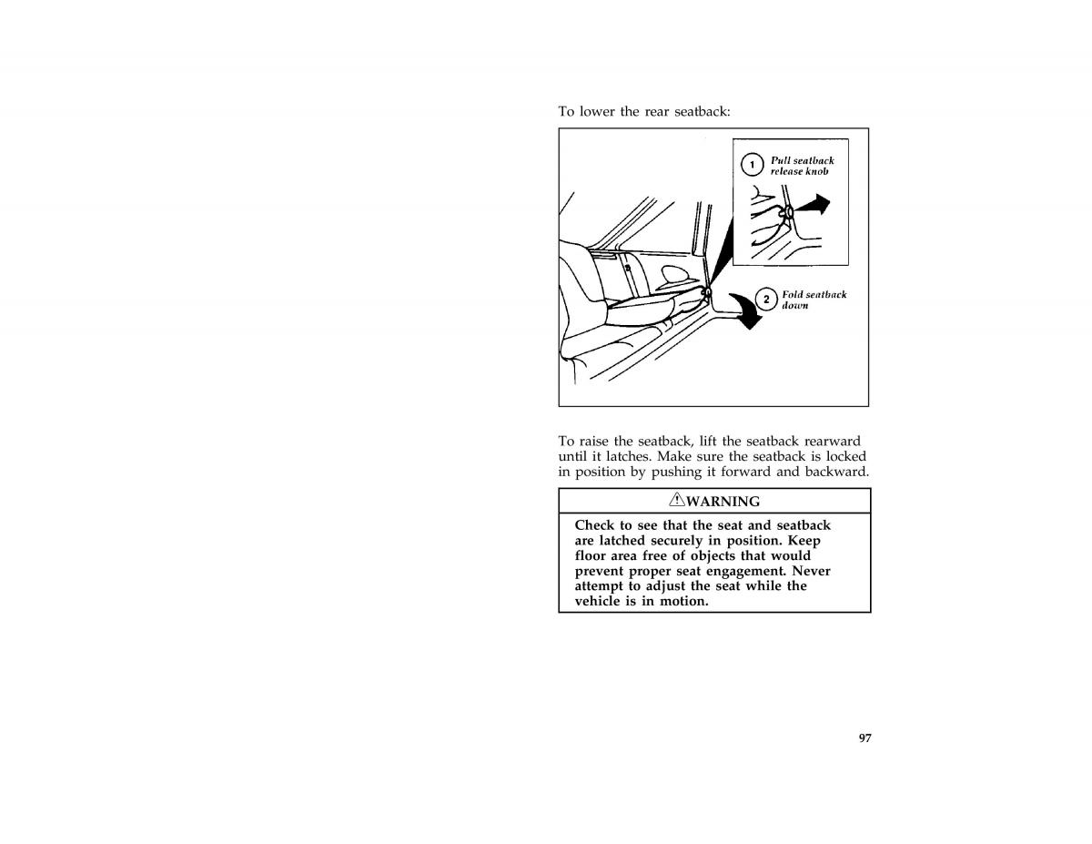 Ford Probe II 2 owners manual / page 100