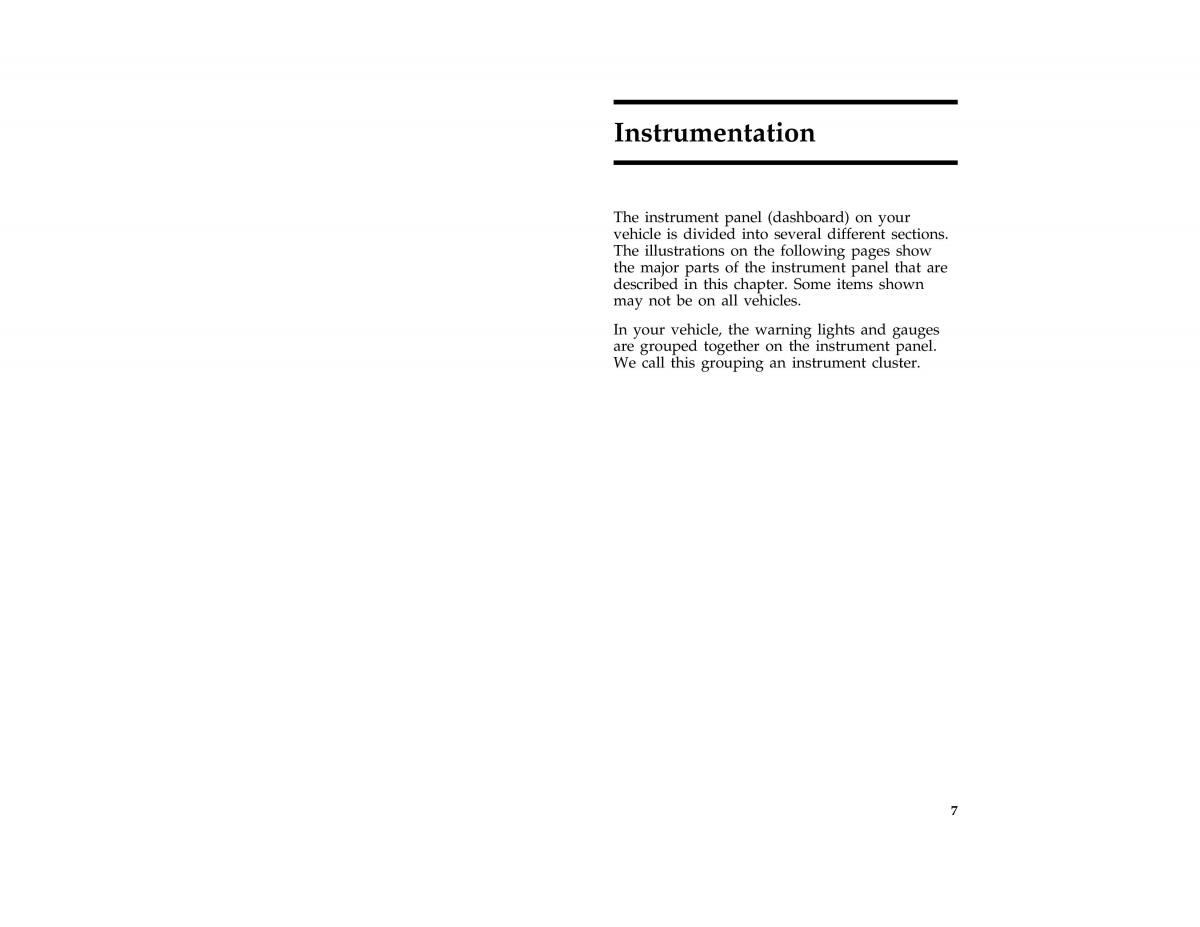 Ford Probe II 2 owners manual / page 11