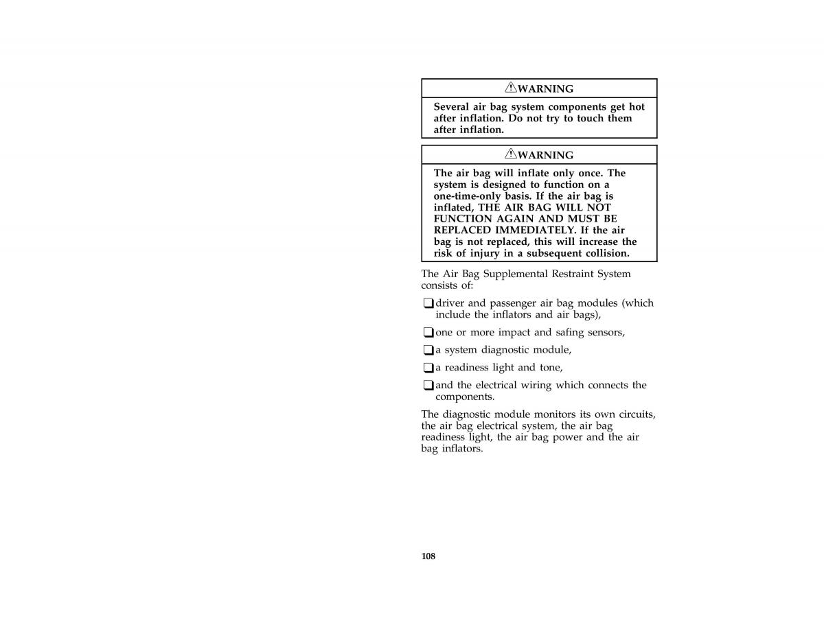 Ford Probe II 2 owners manual / page 111