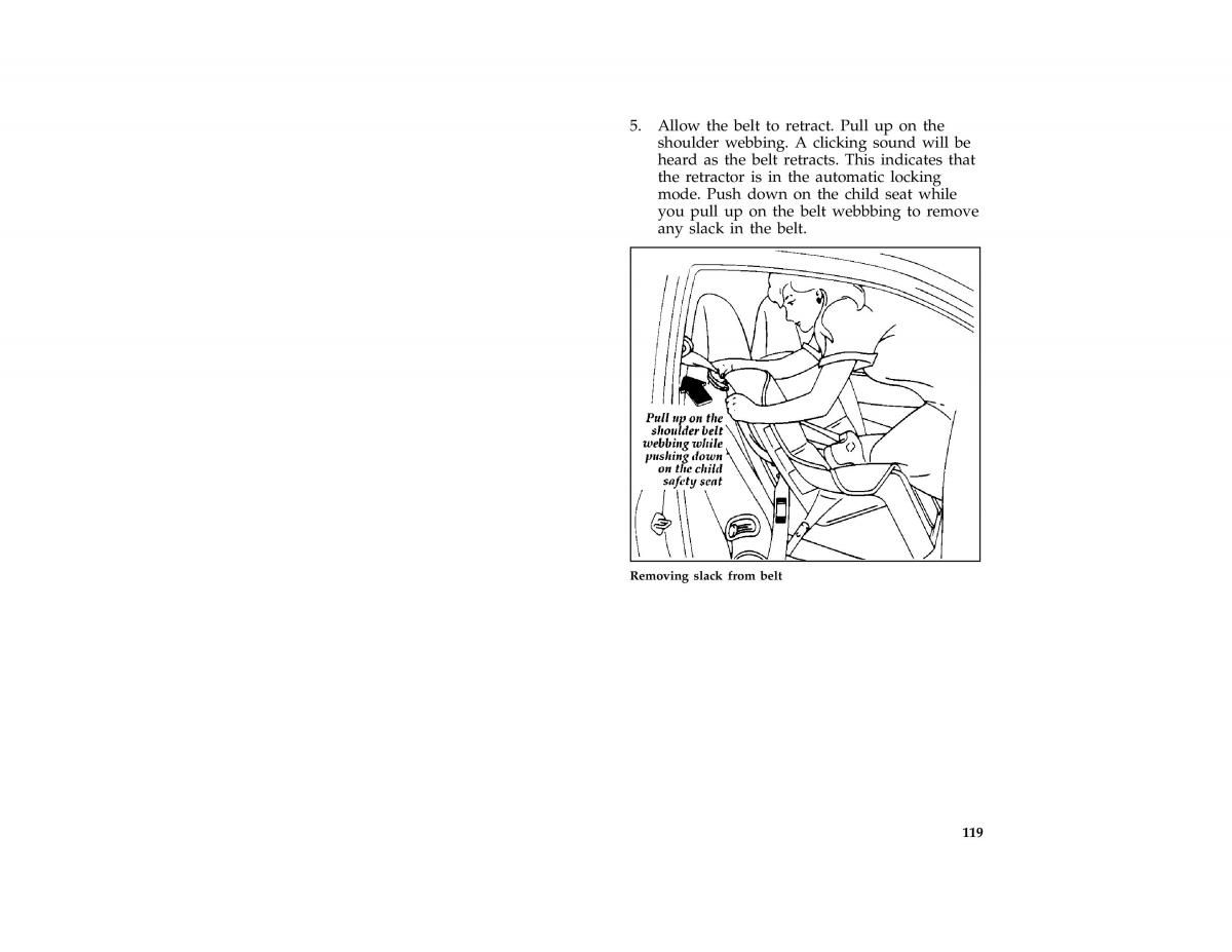 Ford Probe II 2 owners manual / page 122