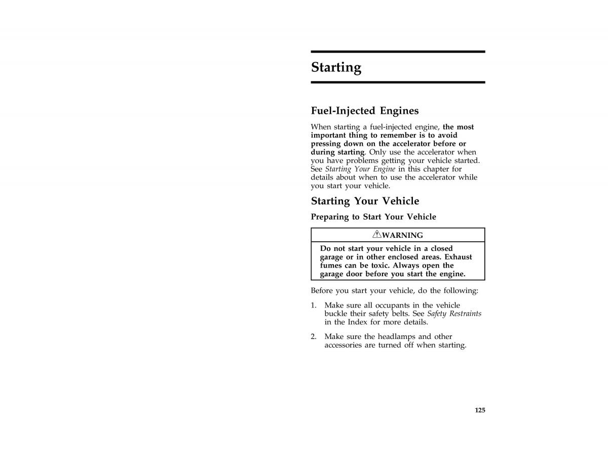 Ford Probe II 2 owners manual / page 128