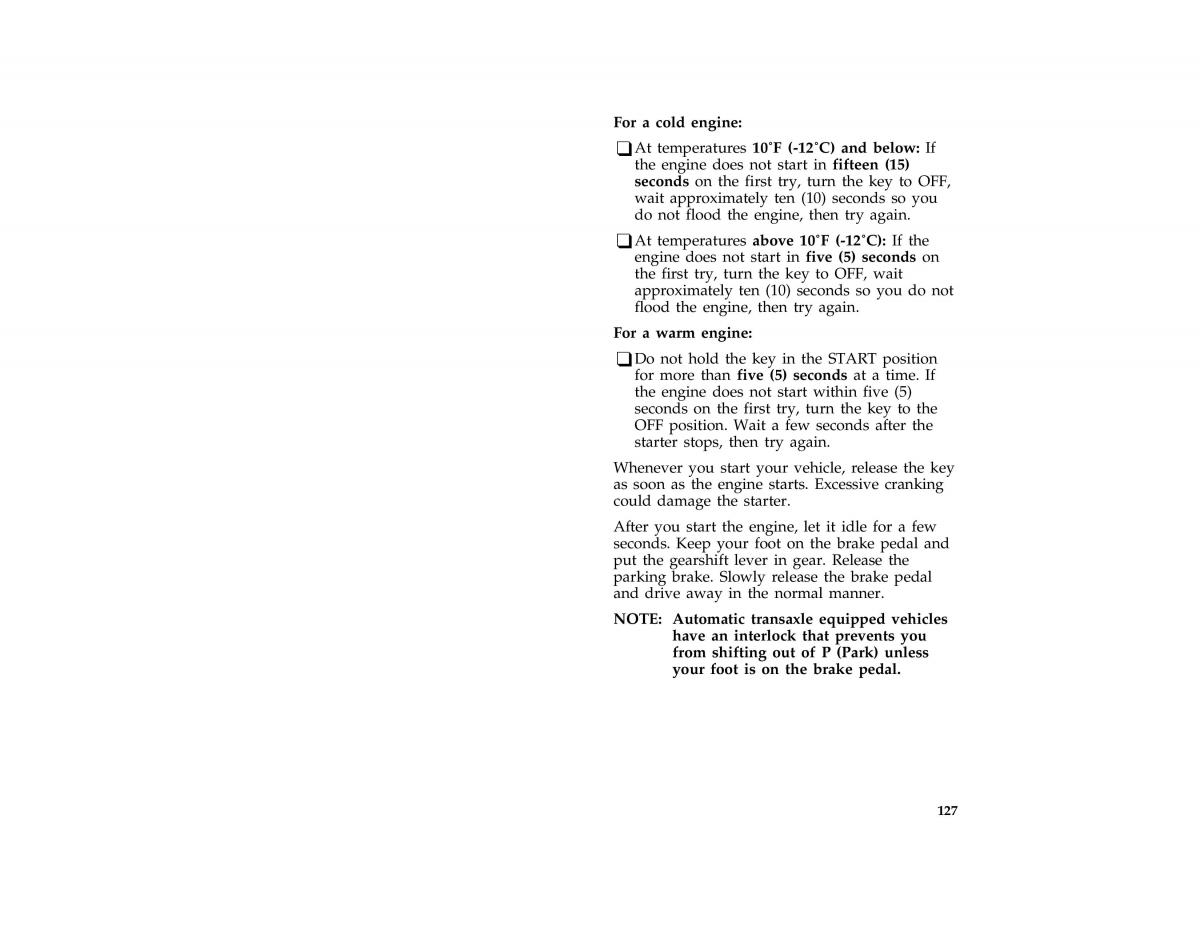 Ford Probe II 2 owners manual / page 130