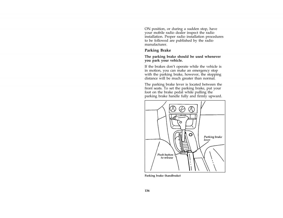 Ford Probe II 2 owners manual / page 139