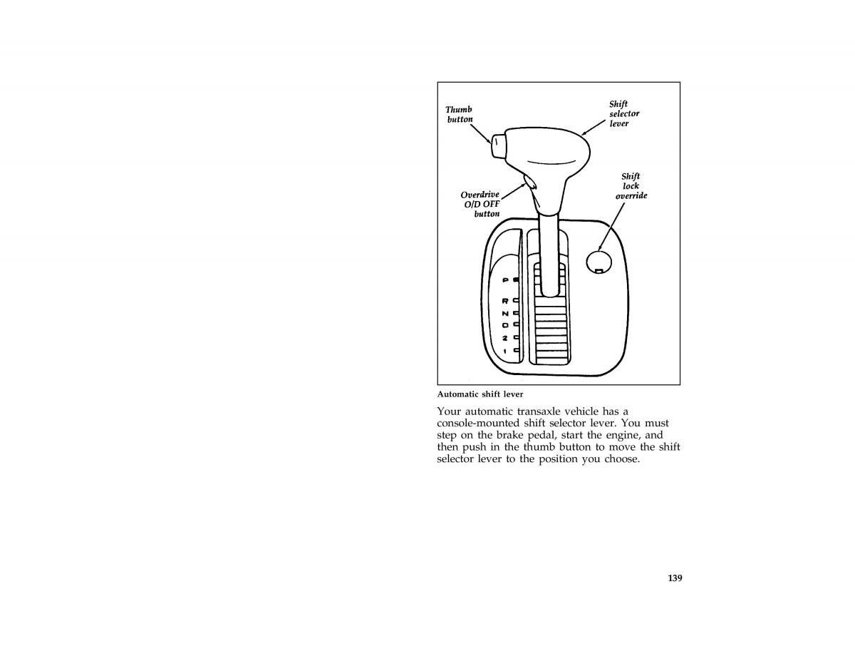 Ford Probe II 2 owners manual / page 142