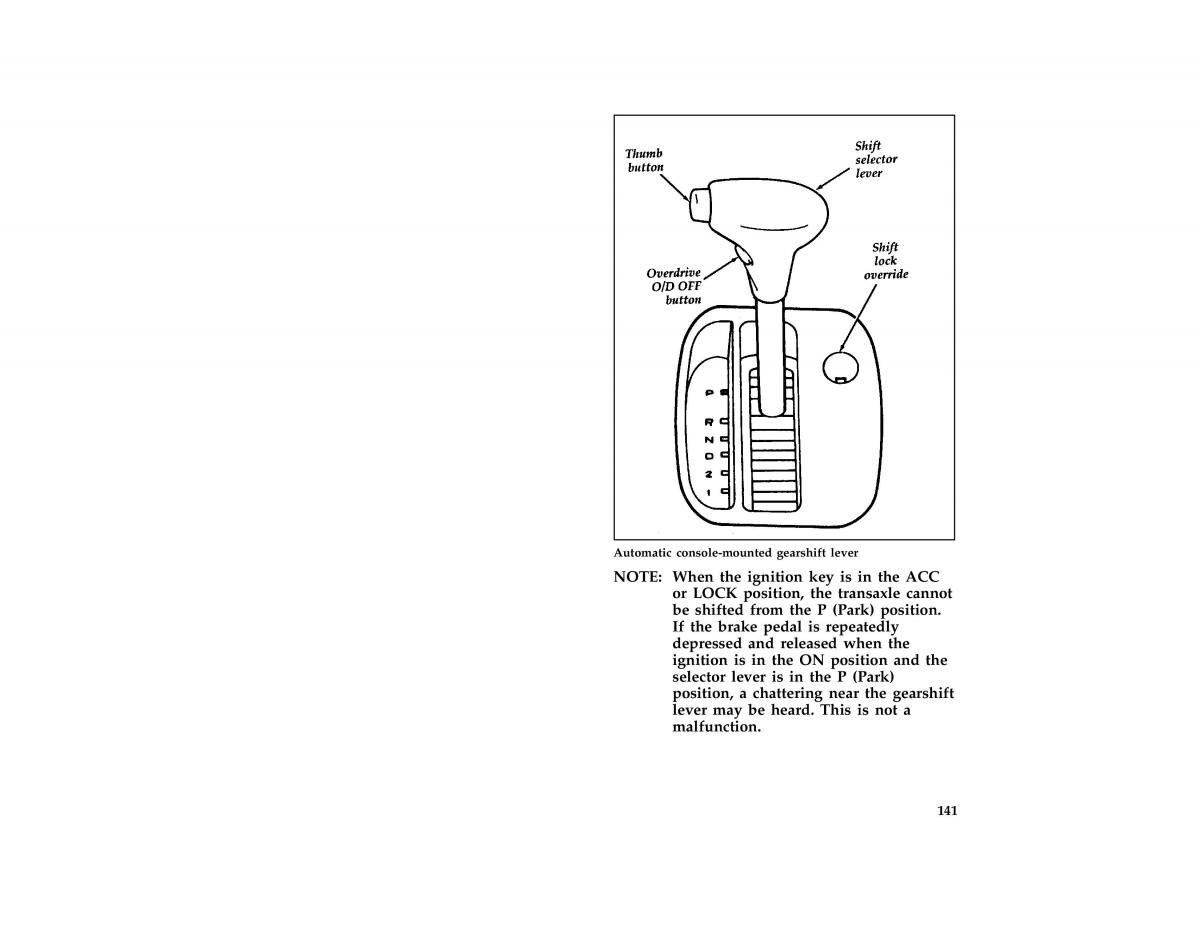 Ford Probe II 2 owners manual / page 144