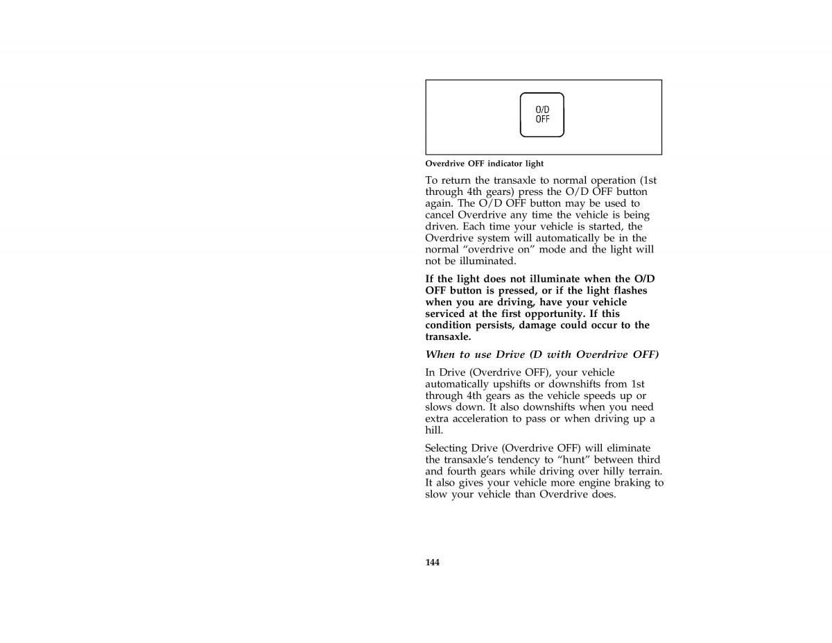 Ford Probe II 2 owners manual / page 147