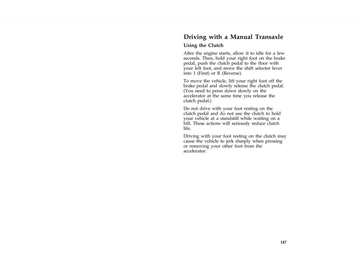 Ford Probe II 2 owners manual / page 150