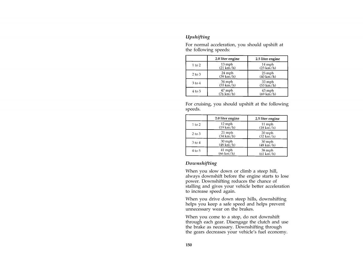 Ford Probe II 2 owners manual / page 153