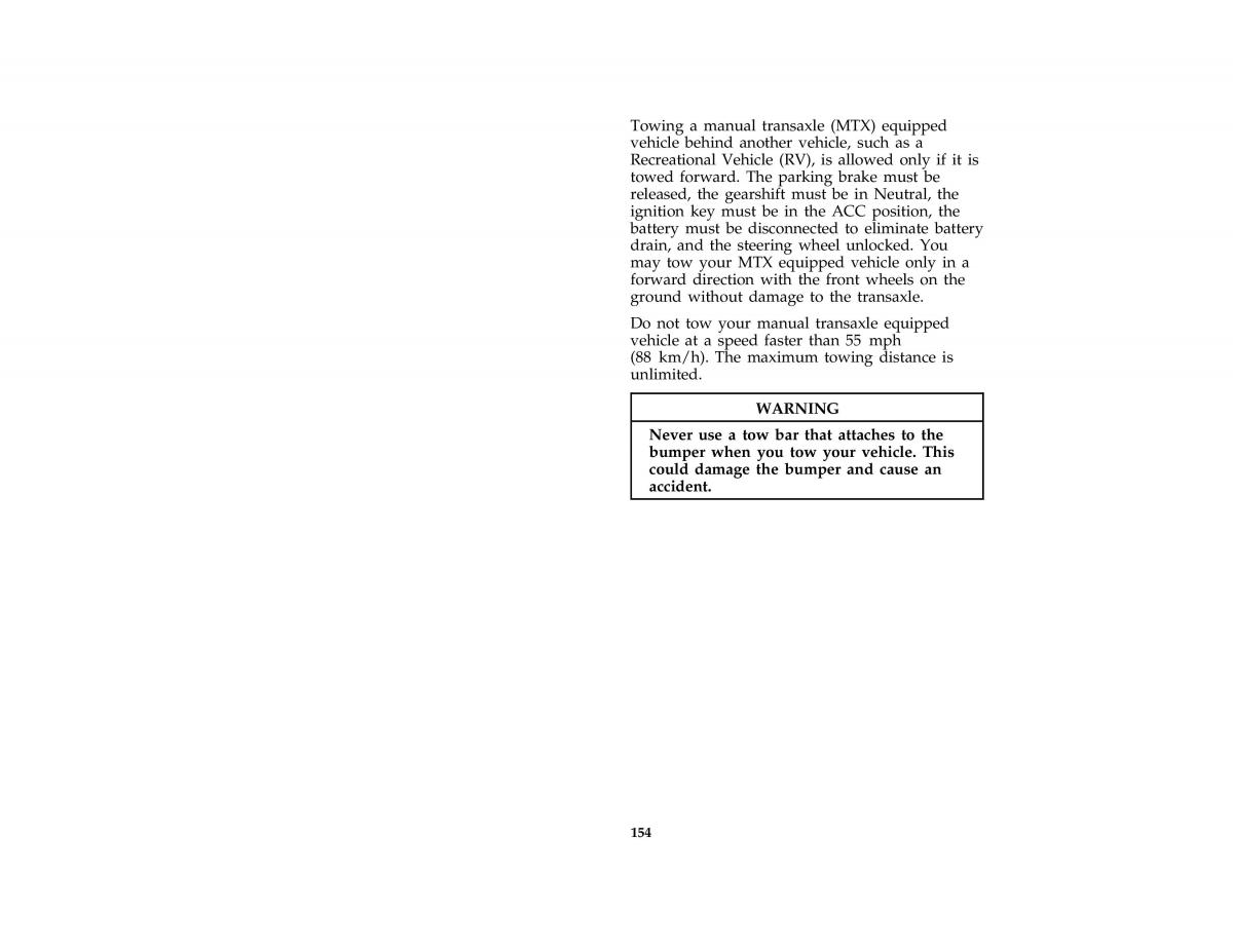 Ford Probe II 2 owners manual / page 157