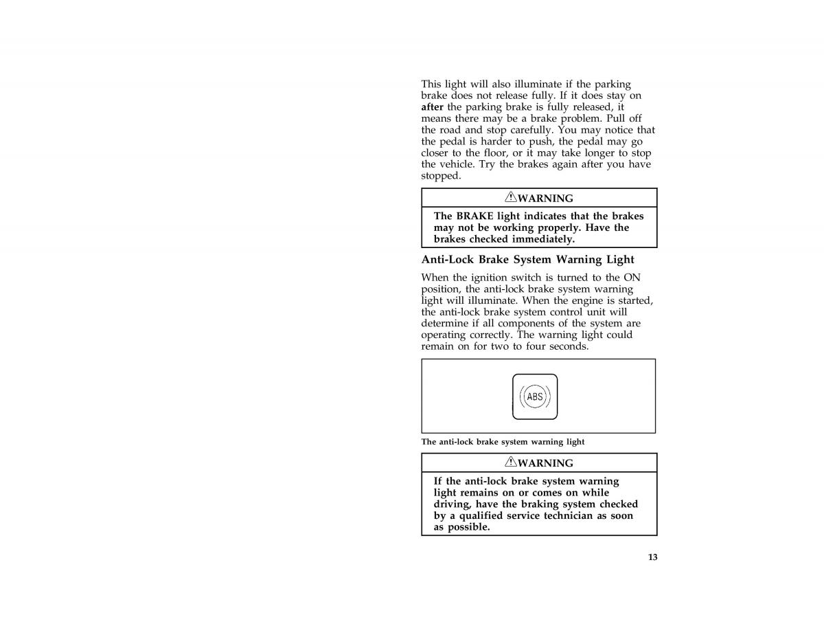 Ford Probe II 2 owners manual / page 17