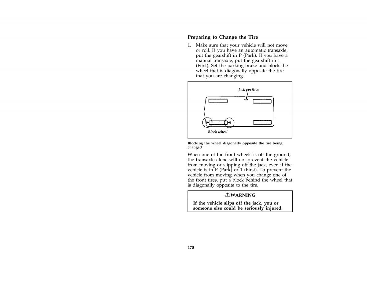 Ford Probe II 2 owners manual / page 173