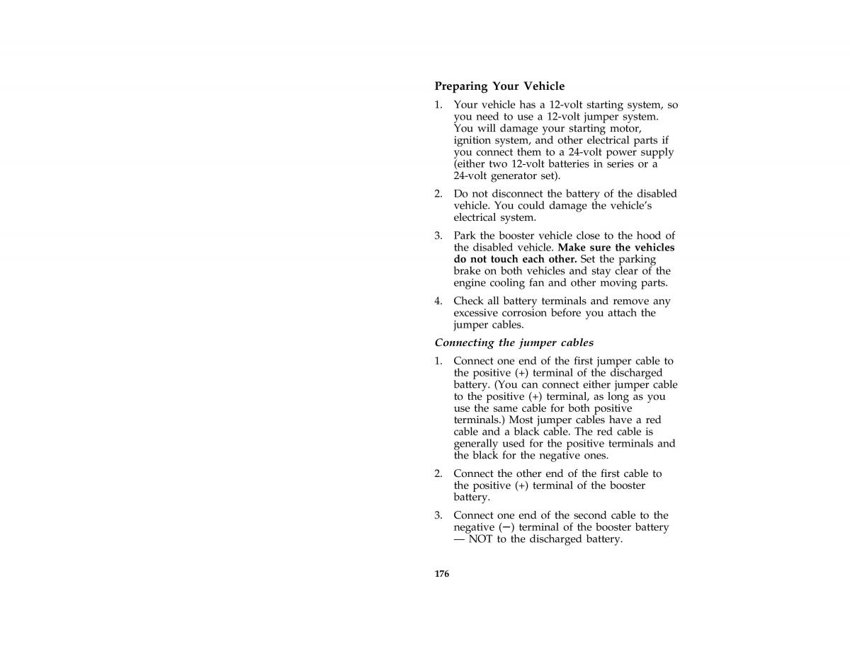 Ford Probe II 2 owners manual / page 179