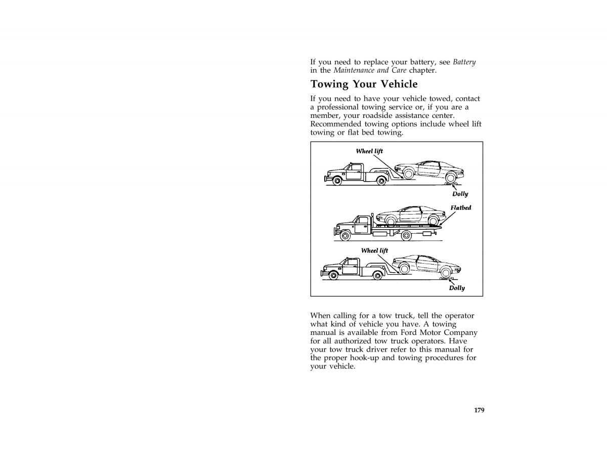 Ford Probe II 2 owners manual / page 182