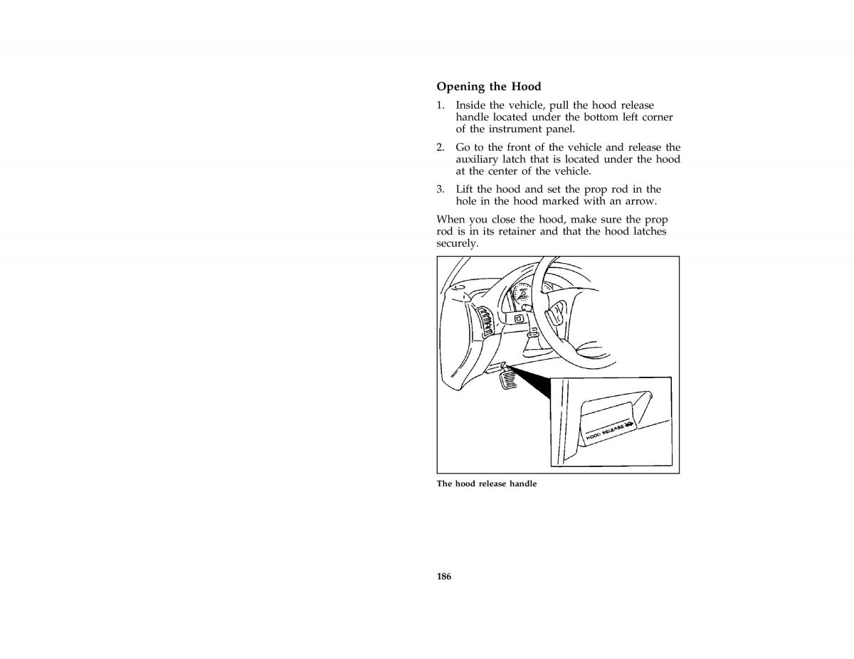 Ford Probe II 2 owners manual / page 188