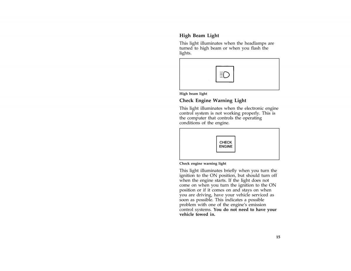 Ford Probe II 2 owners manual / page 19