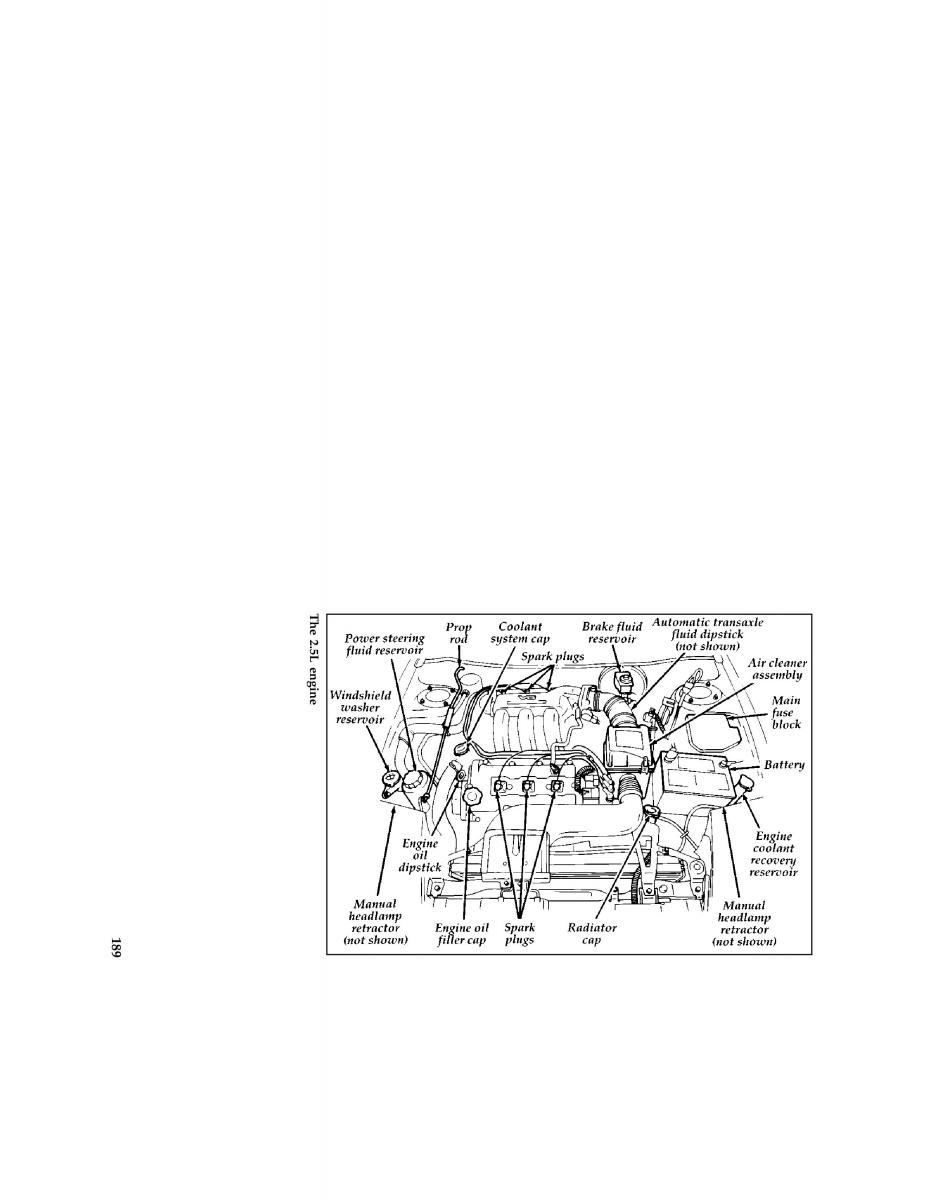 Ford Probe II 2 owners manual / page 191