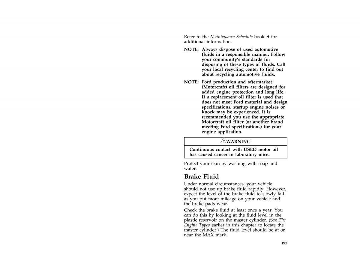 Ford Probe II 2 owners manual / page 195