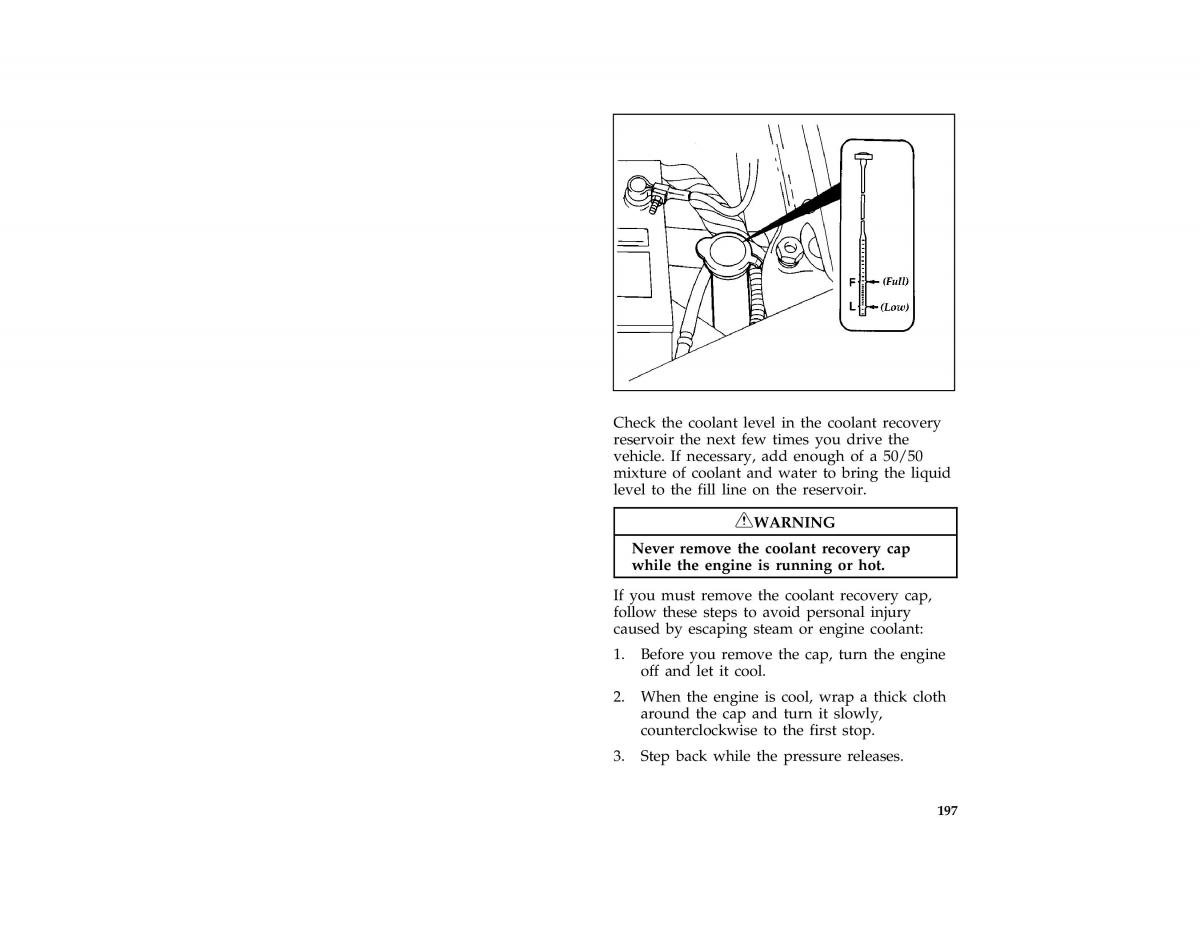 Ford Probe II 2 owners manual / page 199