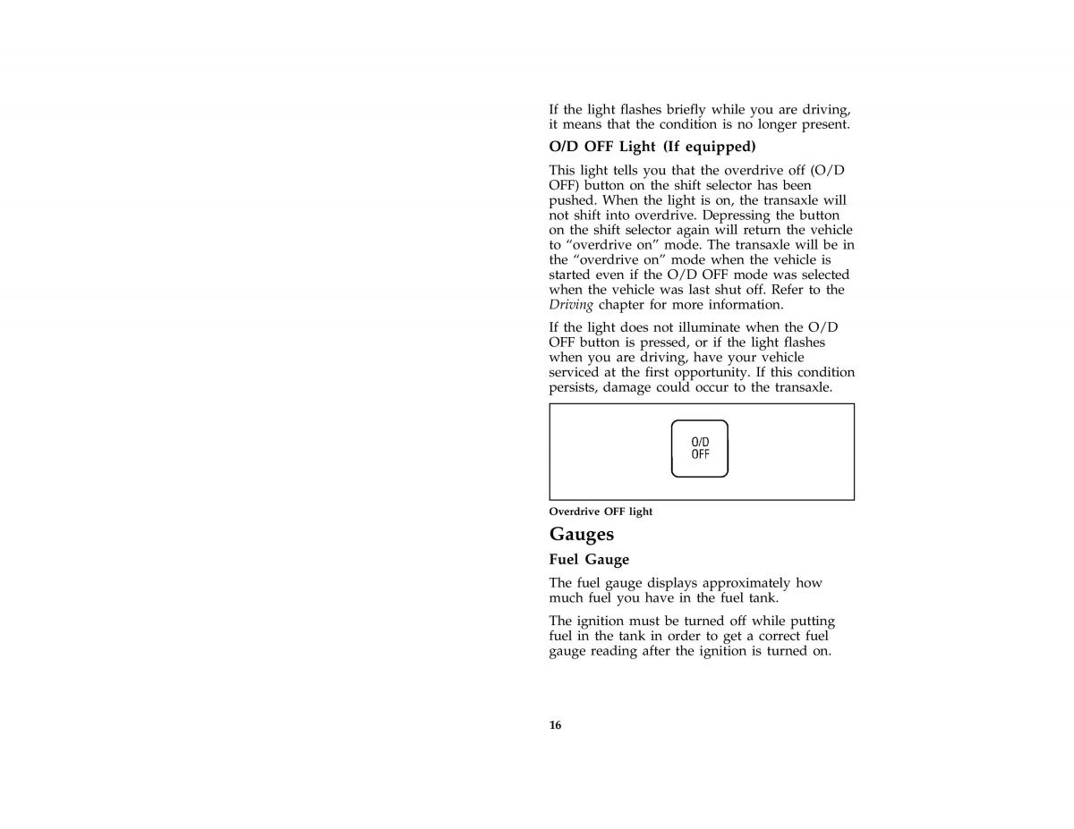 Ford Probe II 2 owners manual / page 20