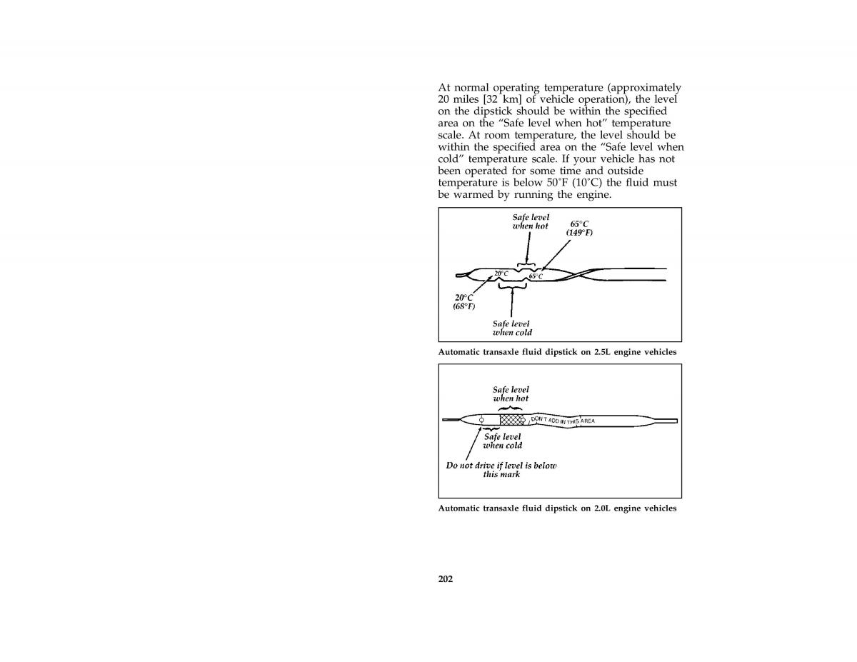 Ford Probe II 2 owners manual / page 204