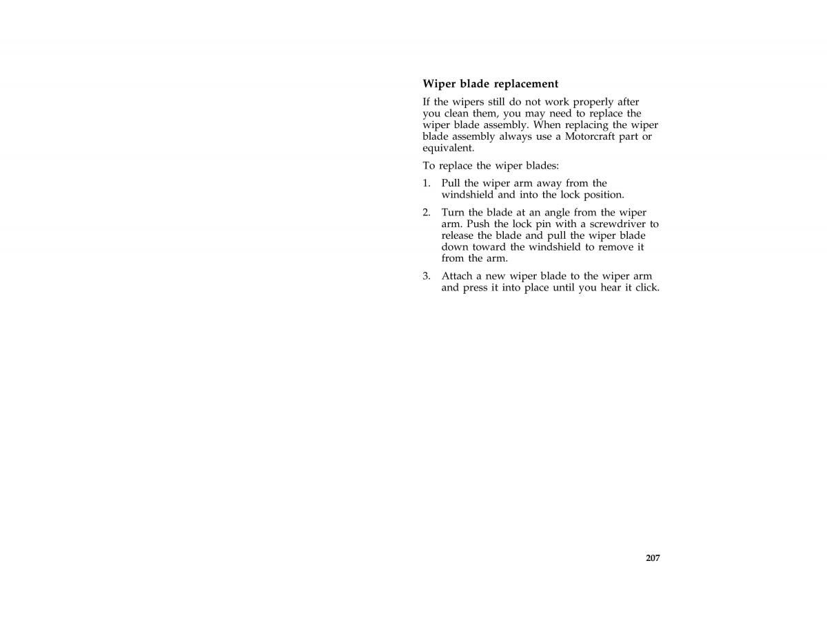 Ford Probe II 2 owners manual / page 209