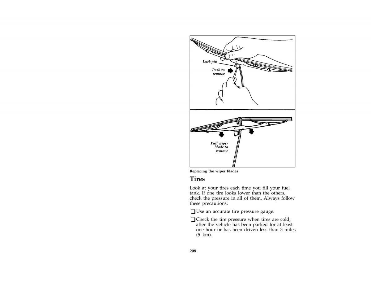 Ford Probe II 2 owners manual / page 210