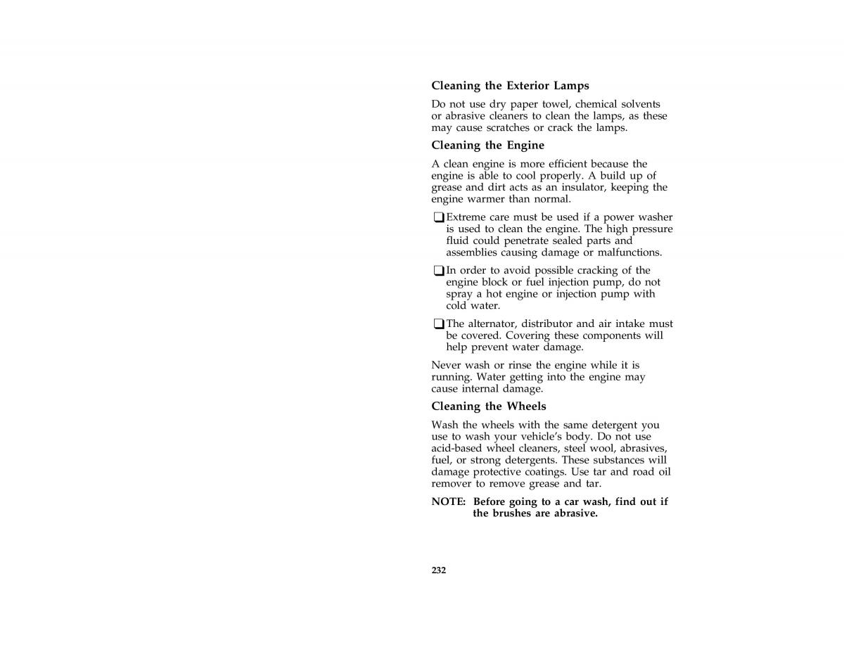 Ford Probe II 2 owners manual / page 234