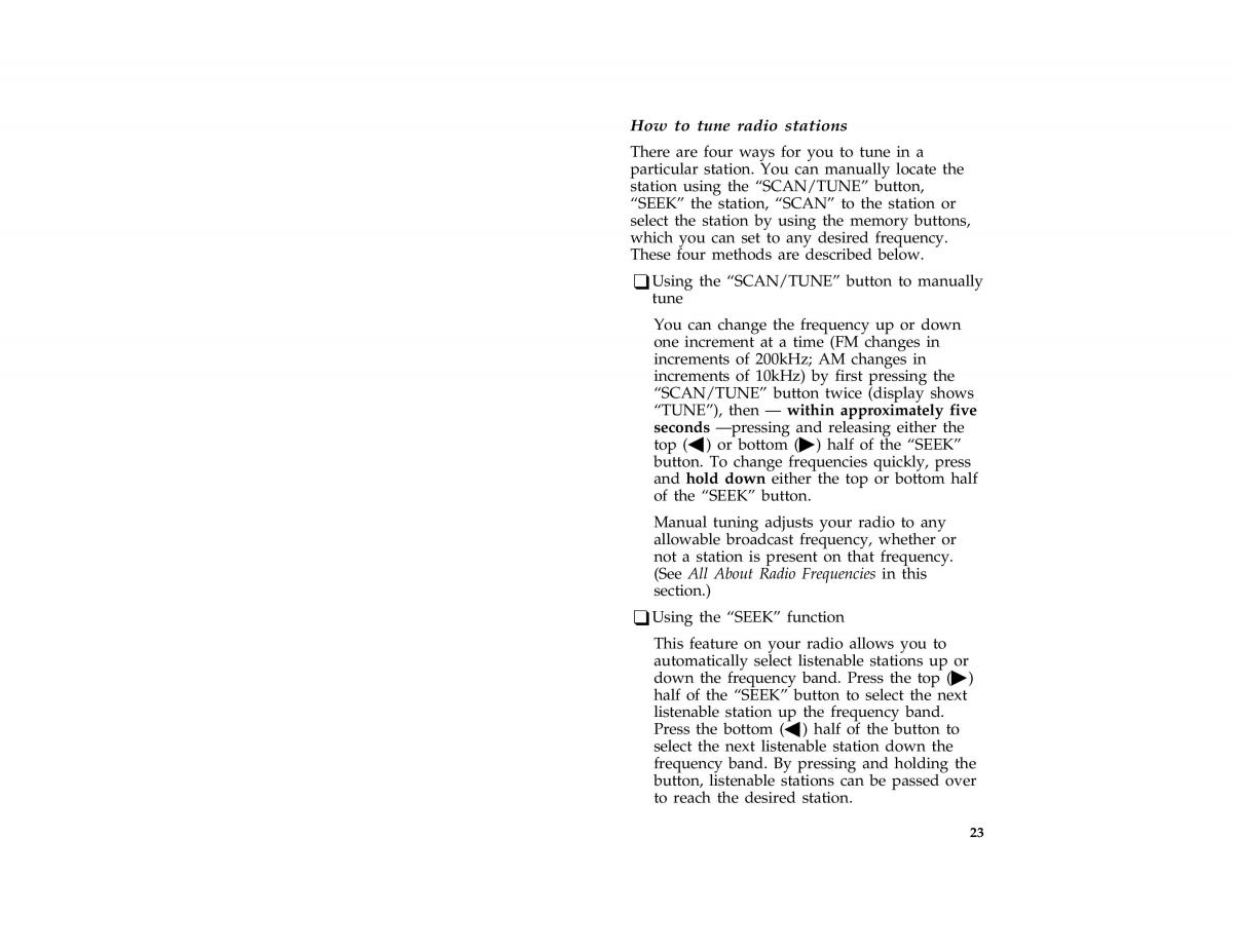 Ford Probe II 2 owners manual / page 26