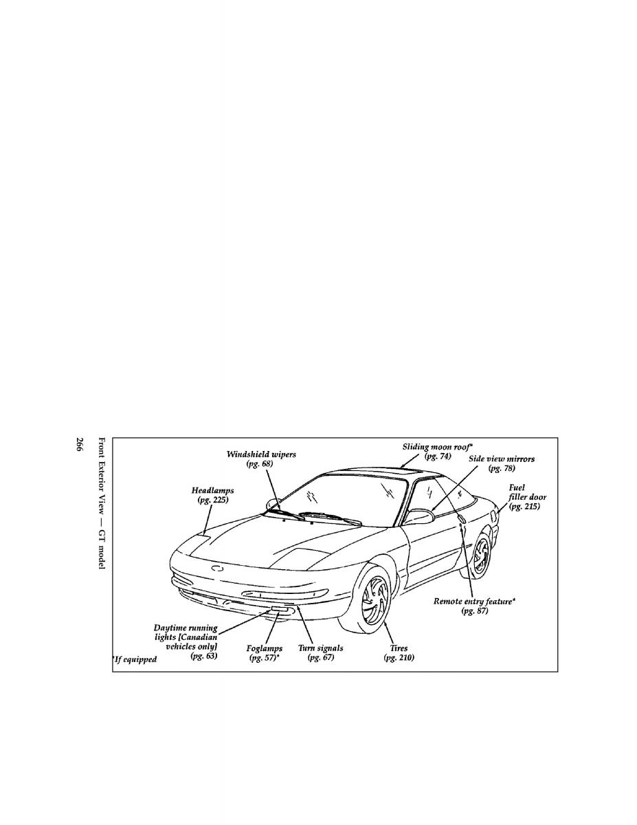 Ford Probe II 2 owners manual / page 262