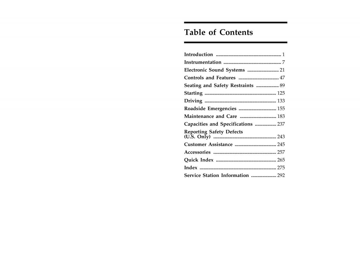 Ford Probe II 2 owners manual / page 3