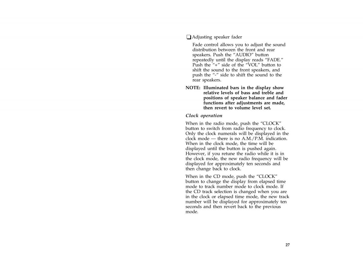 Ford Probe II 2 owners manual / page 30