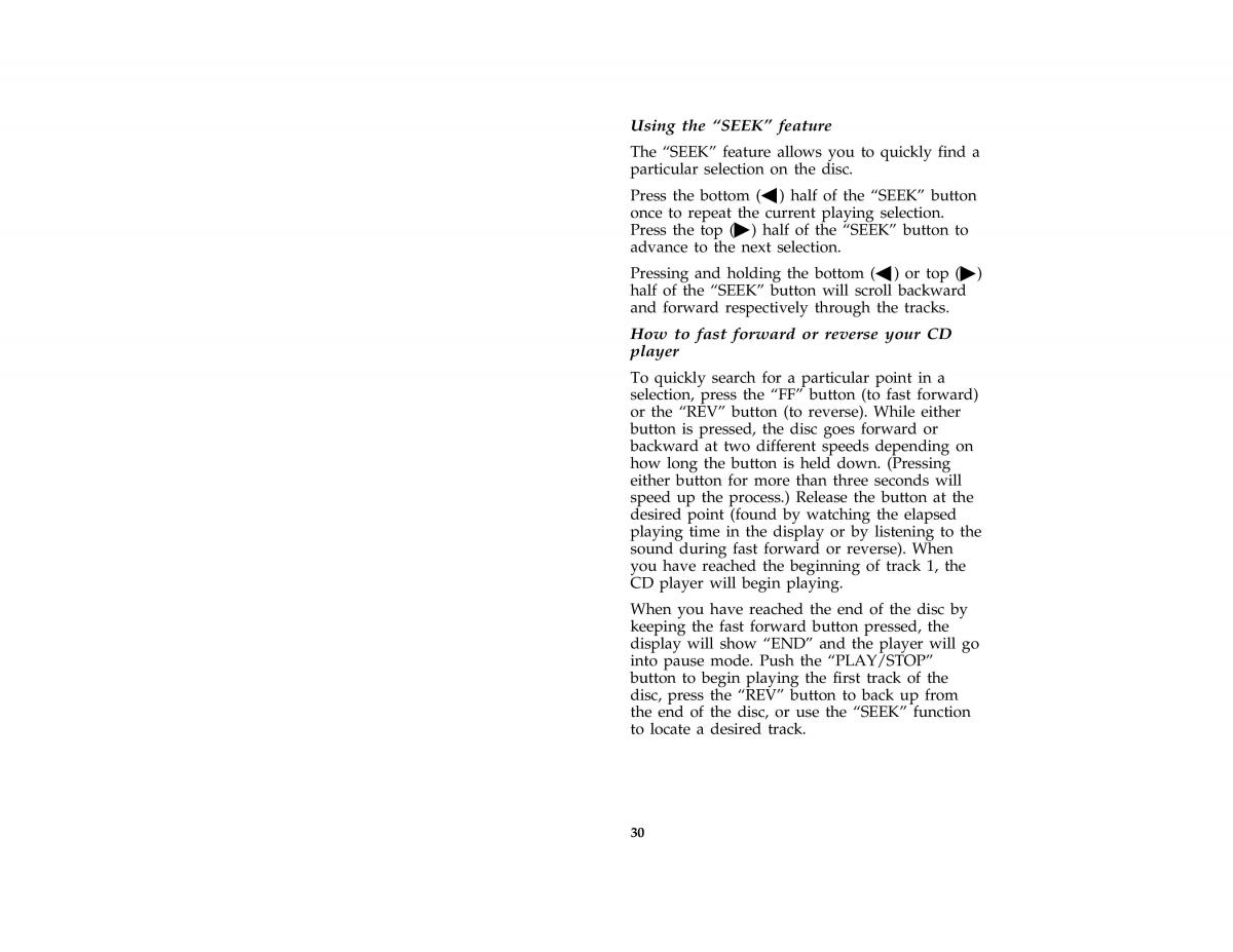 Ford Probe II 2 owners manual / page 33